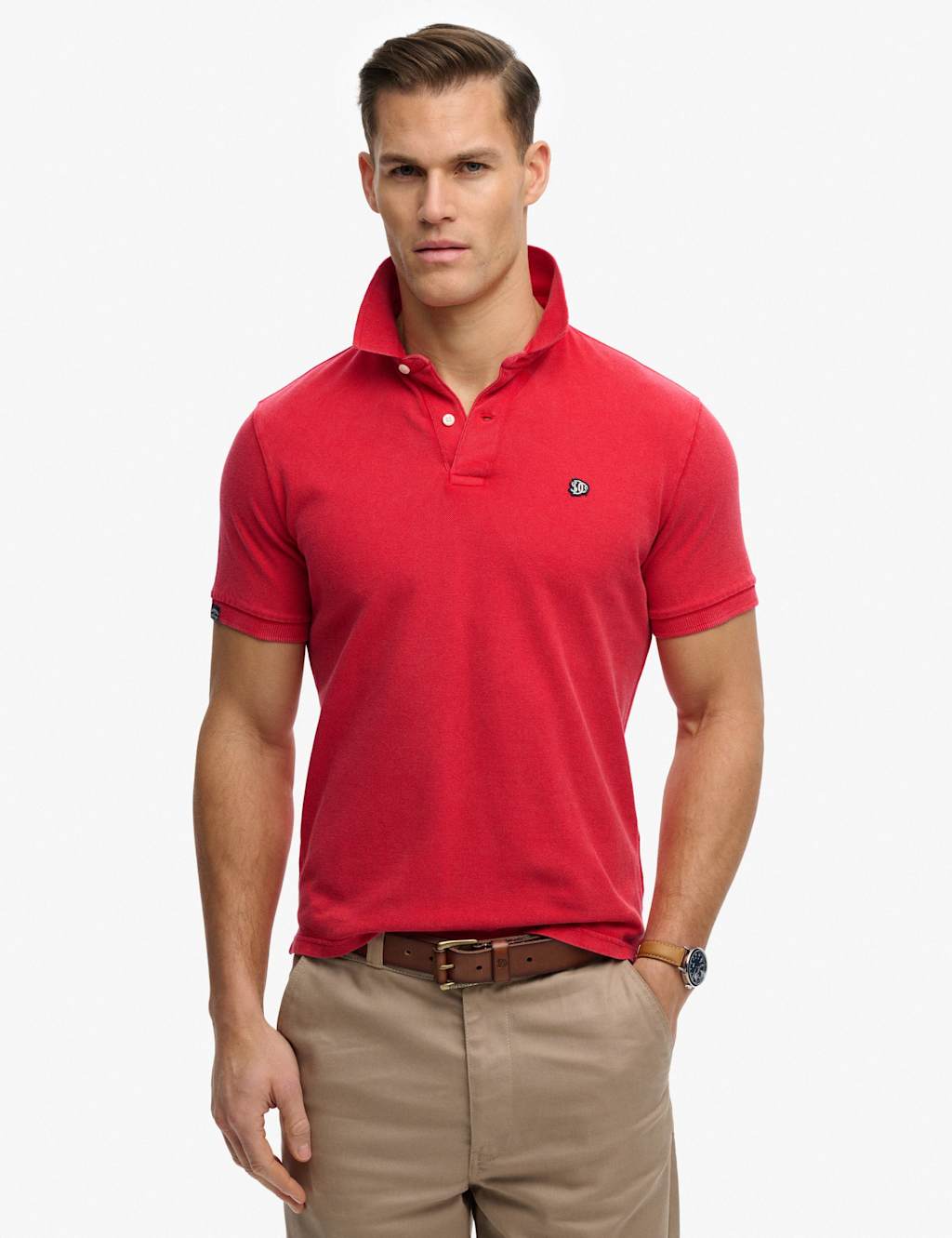 Superdry & Co Men's Pure Cotton Polo Shirt - M - Red - Available at M&S