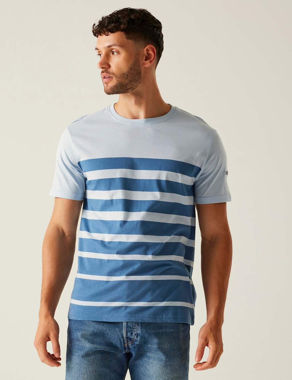 Shorebay III Pure Cotton Striped T-Shirt
