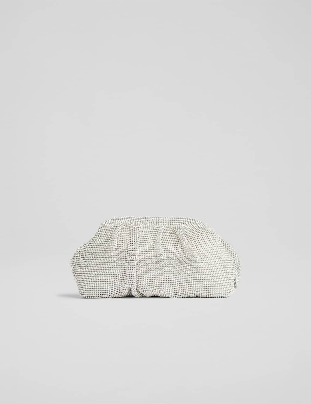 Crystal Metallic Chain Strap Clutch Bag