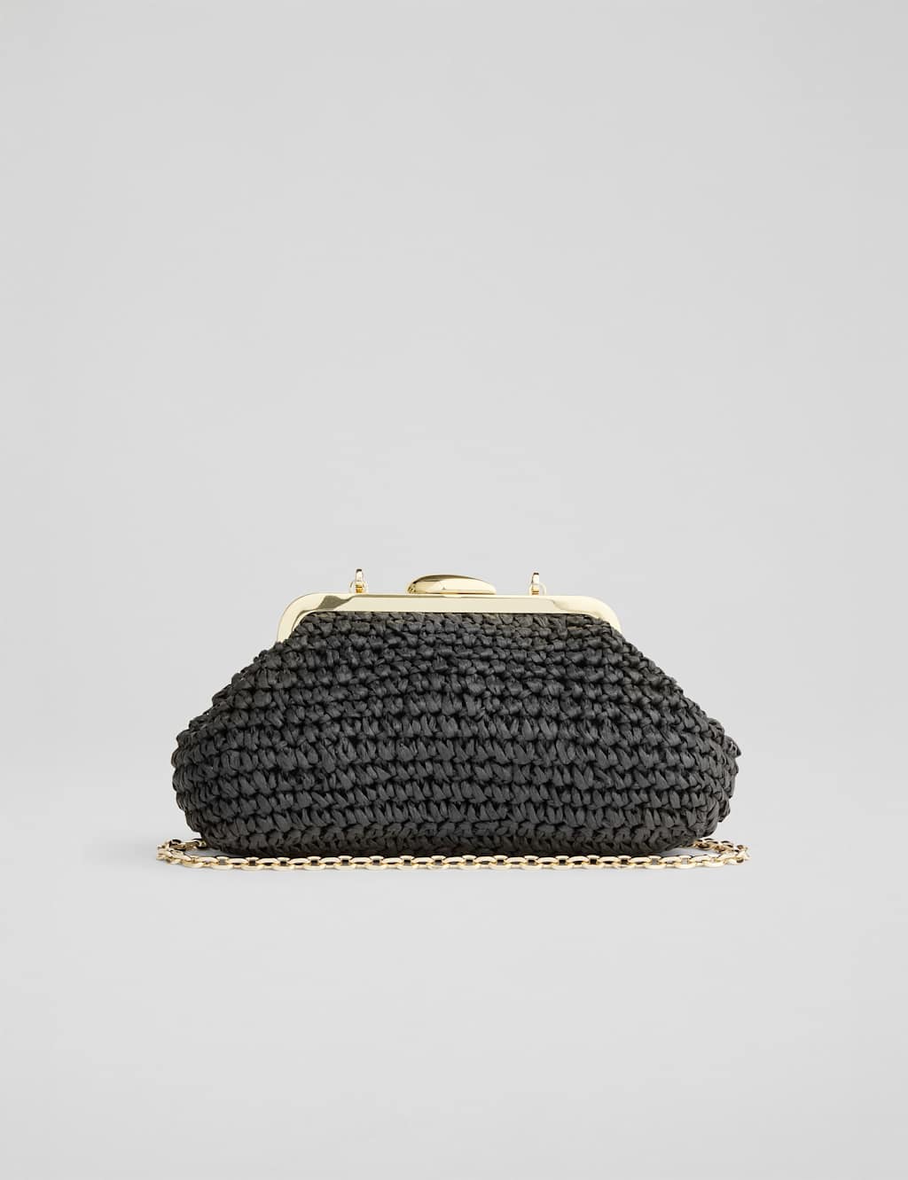 Woven Chain Strap Clutch Bag