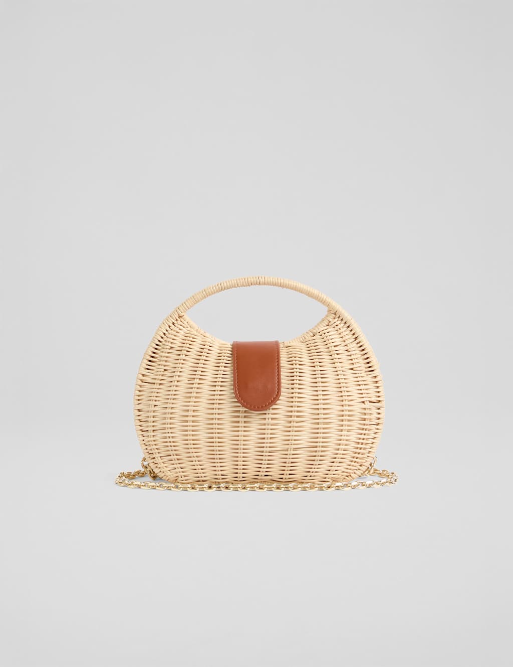 Rattan Chain Strap Grab Bag