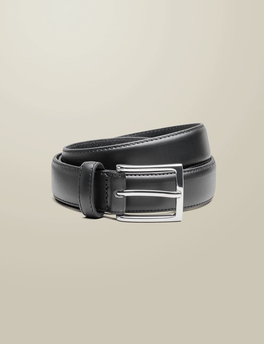 Charles Tyrwhitt Men's Leather Smart Belt - 36 - Black - Available at M&S