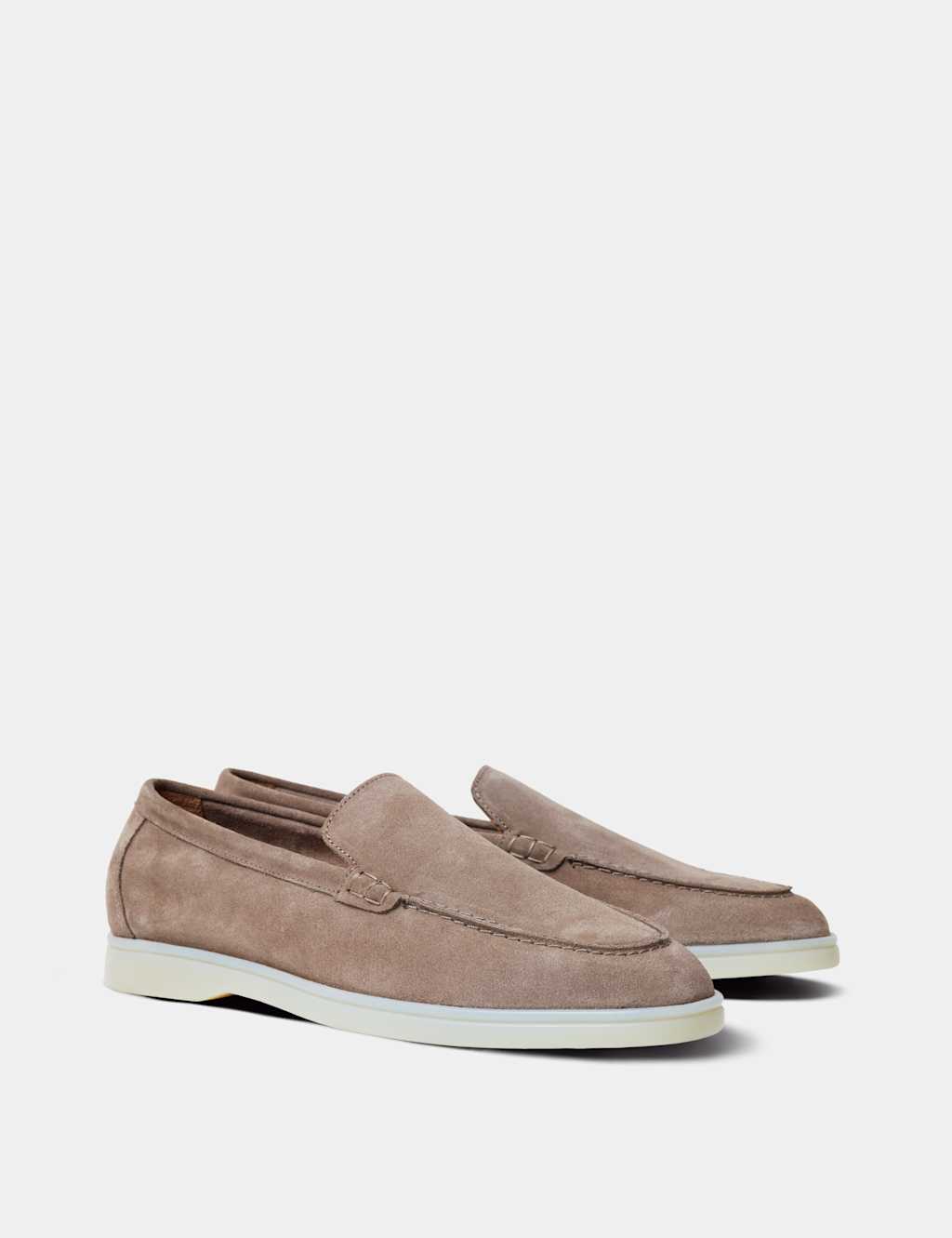 Hawes & Curtis Men's Suede Loafers - 8 - Taupe - Available at M&S
