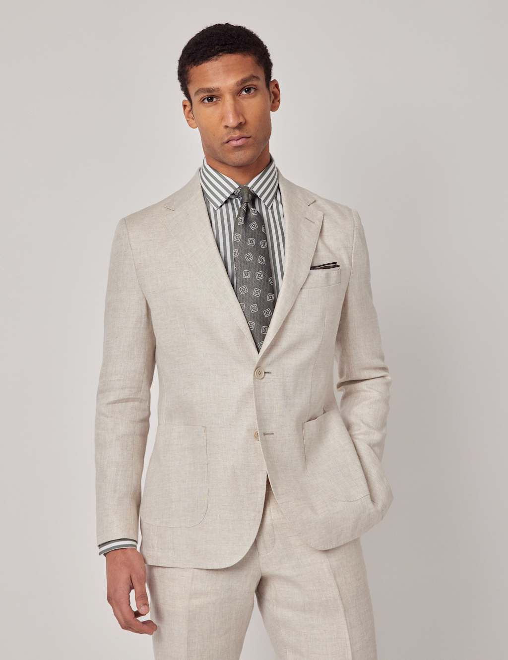 Slim Fit Pure Linen Suit Jacket