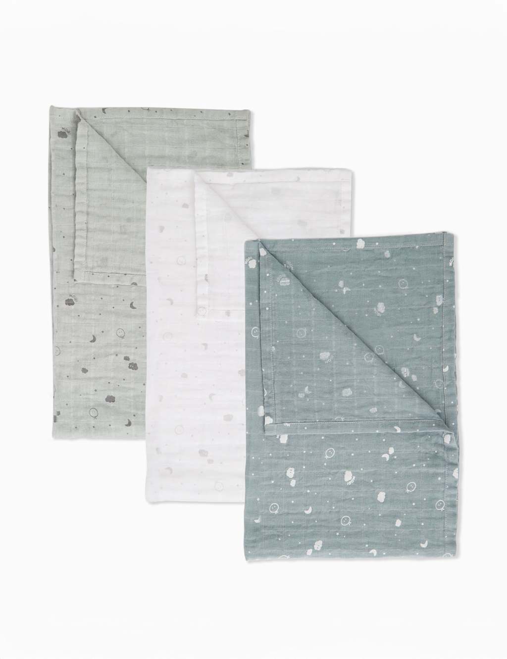 3pk Pure Cotton Pink Muslin Squares