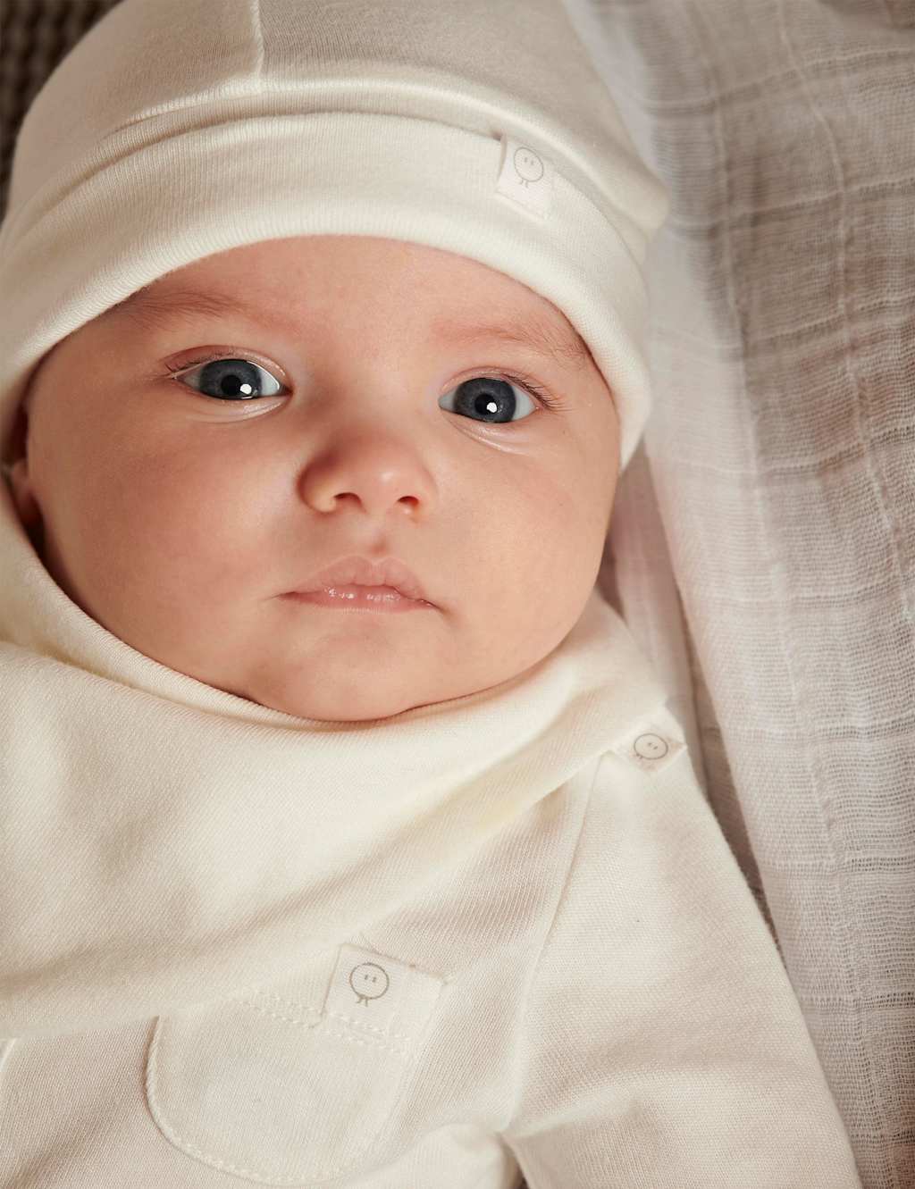 Baby 2pk Cotton Blend Hats (0-6 Mths)