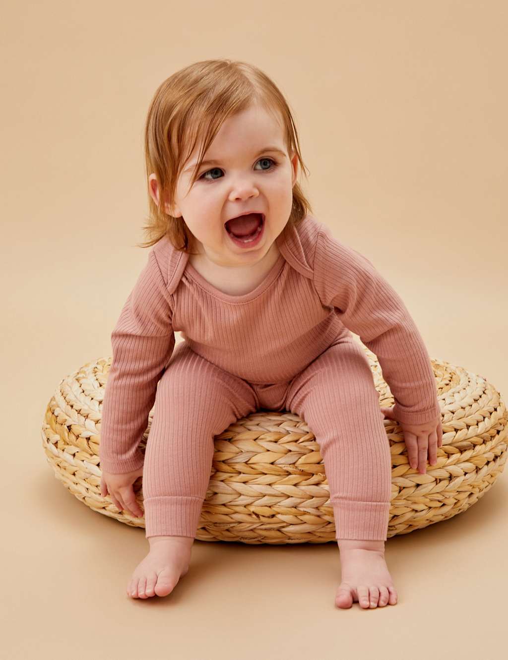 Cotton Blend Ribbed Joggers (0-4 Yrs)