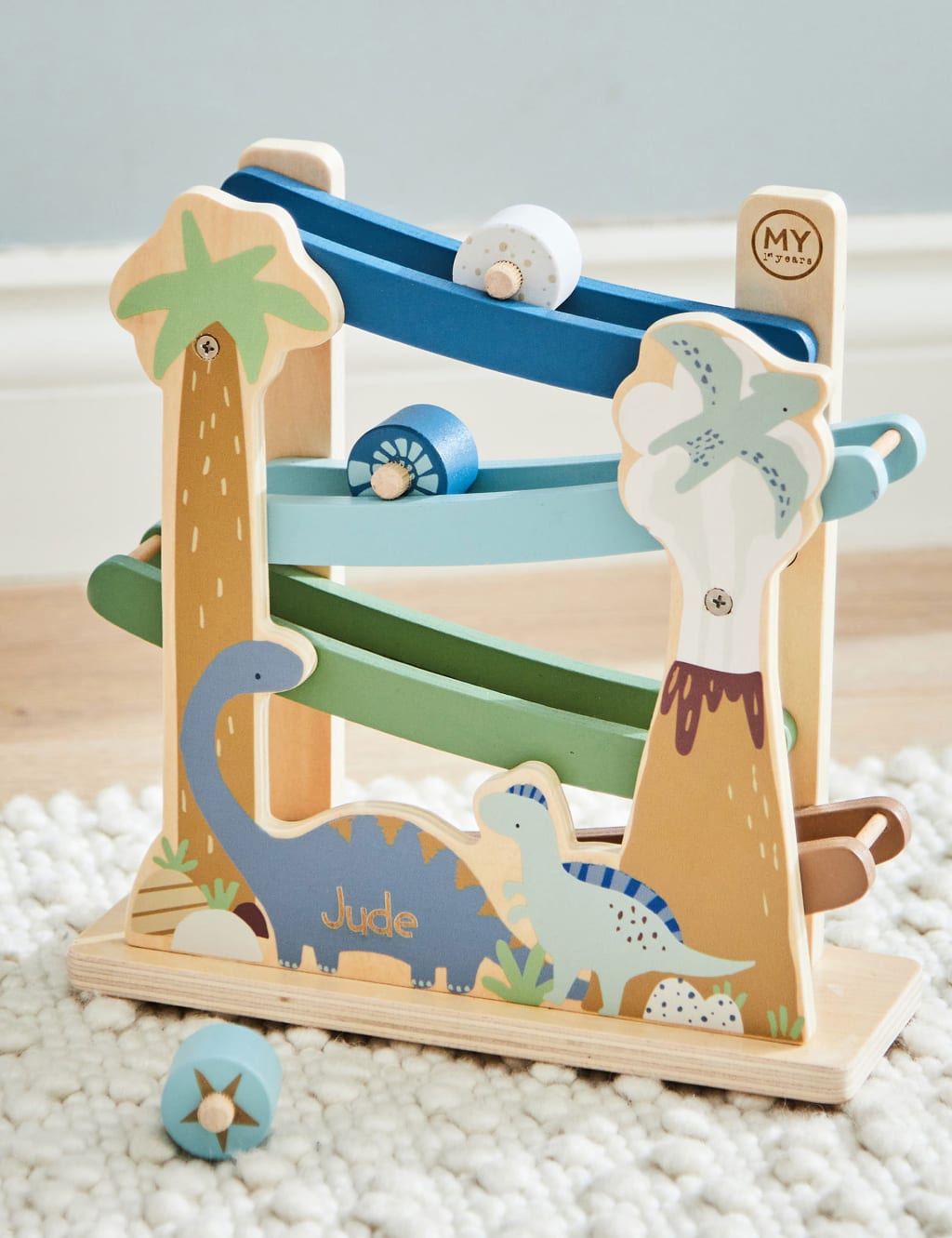 Personalised Dinosaur Wooden Ramp Toy FSC®
