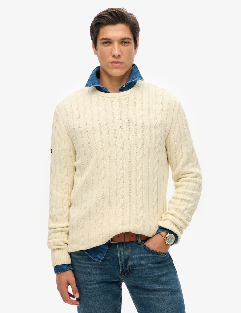 Pure Cotton Cable Knit Jumper