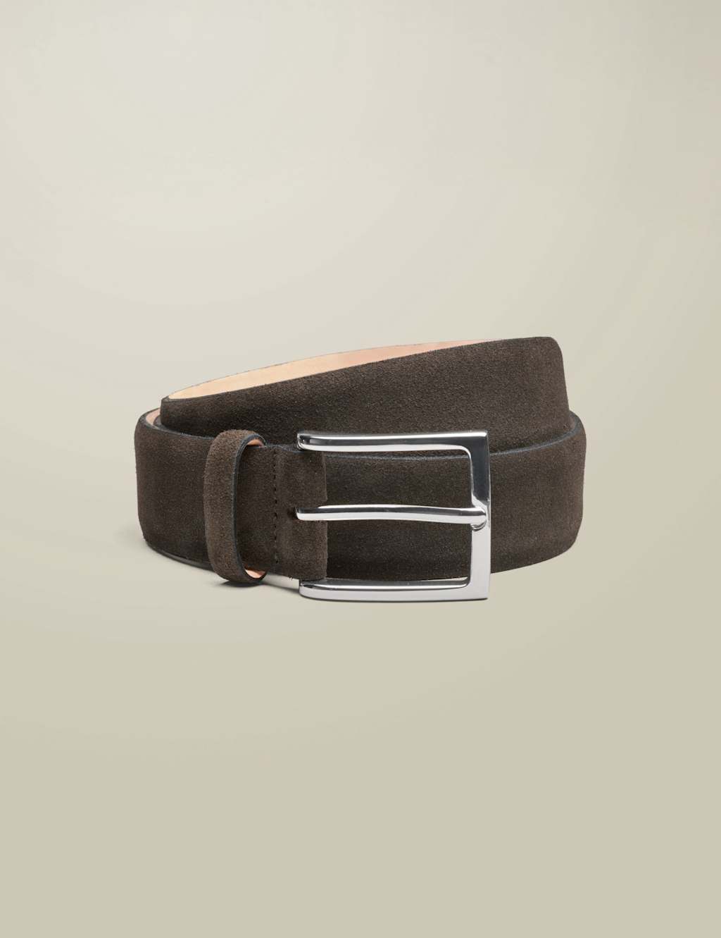 Charles Tyrwhitt Men's Suede Belt - 32 - Chocolate - Available at M&S