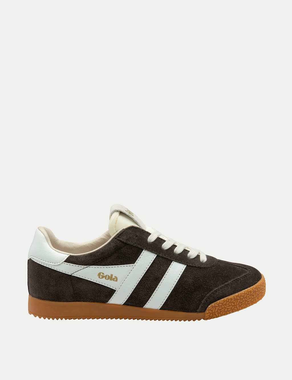 Gola Elan Suede Trainers Dark Brown