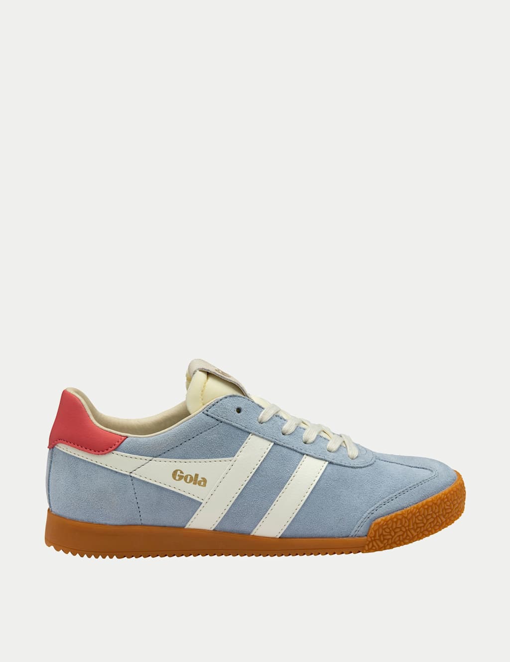 Gola Women's Elan Suede Trainers - 3 - White Mix - Available at M&S