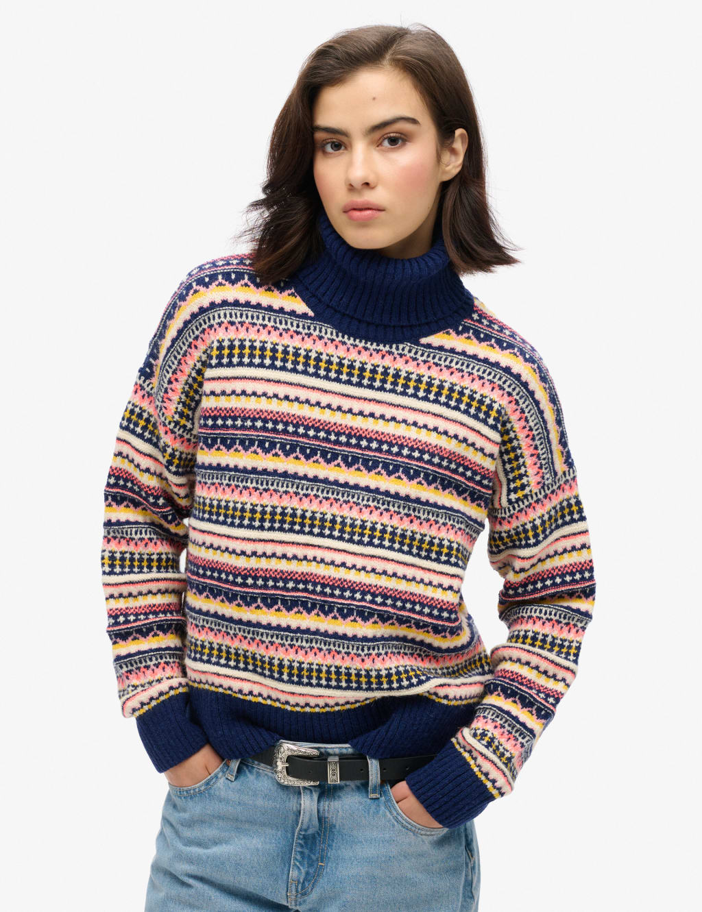 Textured Stripe Relaxed Jumper
