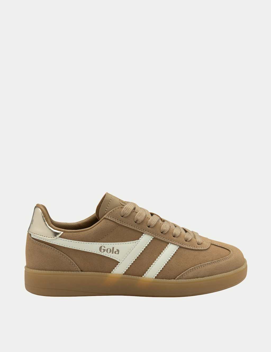 Gola Women's Viper Suede Colour Block Trainers - 4 - Light Brown - Available at M&S