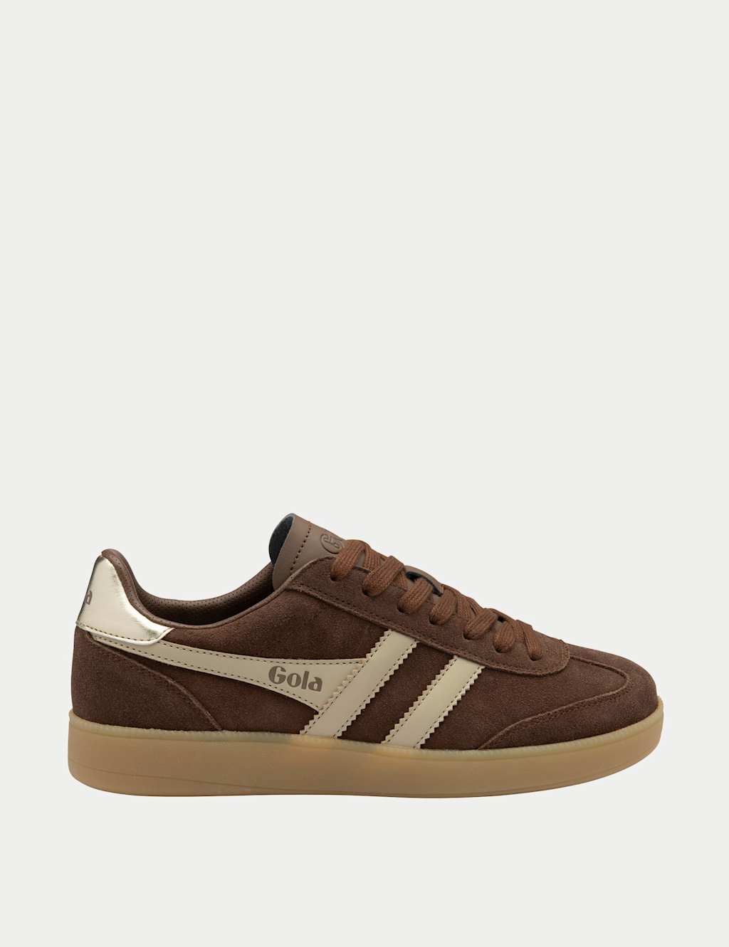 Gola Women's Viper Suede Colour Block Trainers - 4 - Brown Mix - Available at M&S