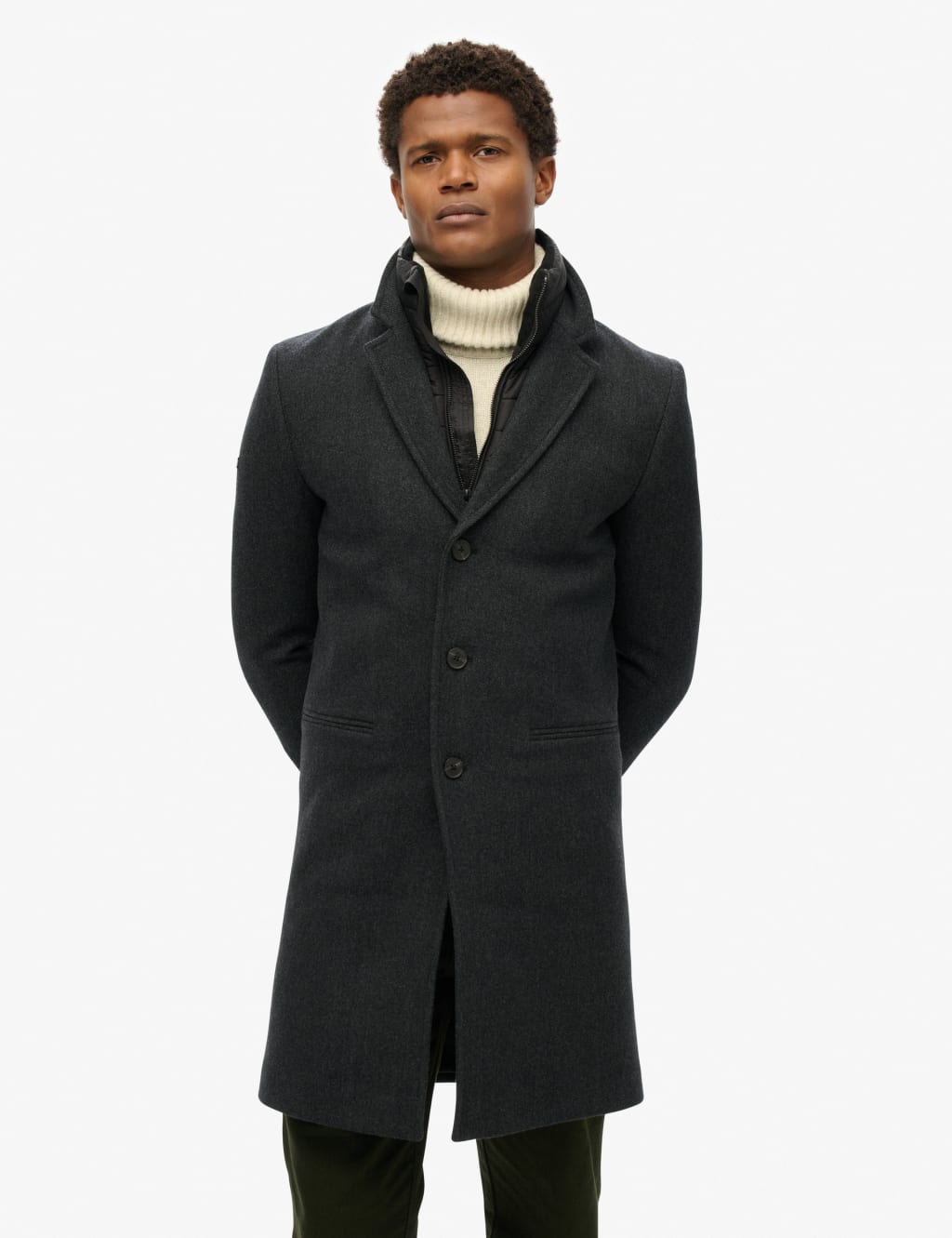 Wool Rich 2 in 1 Peacoat