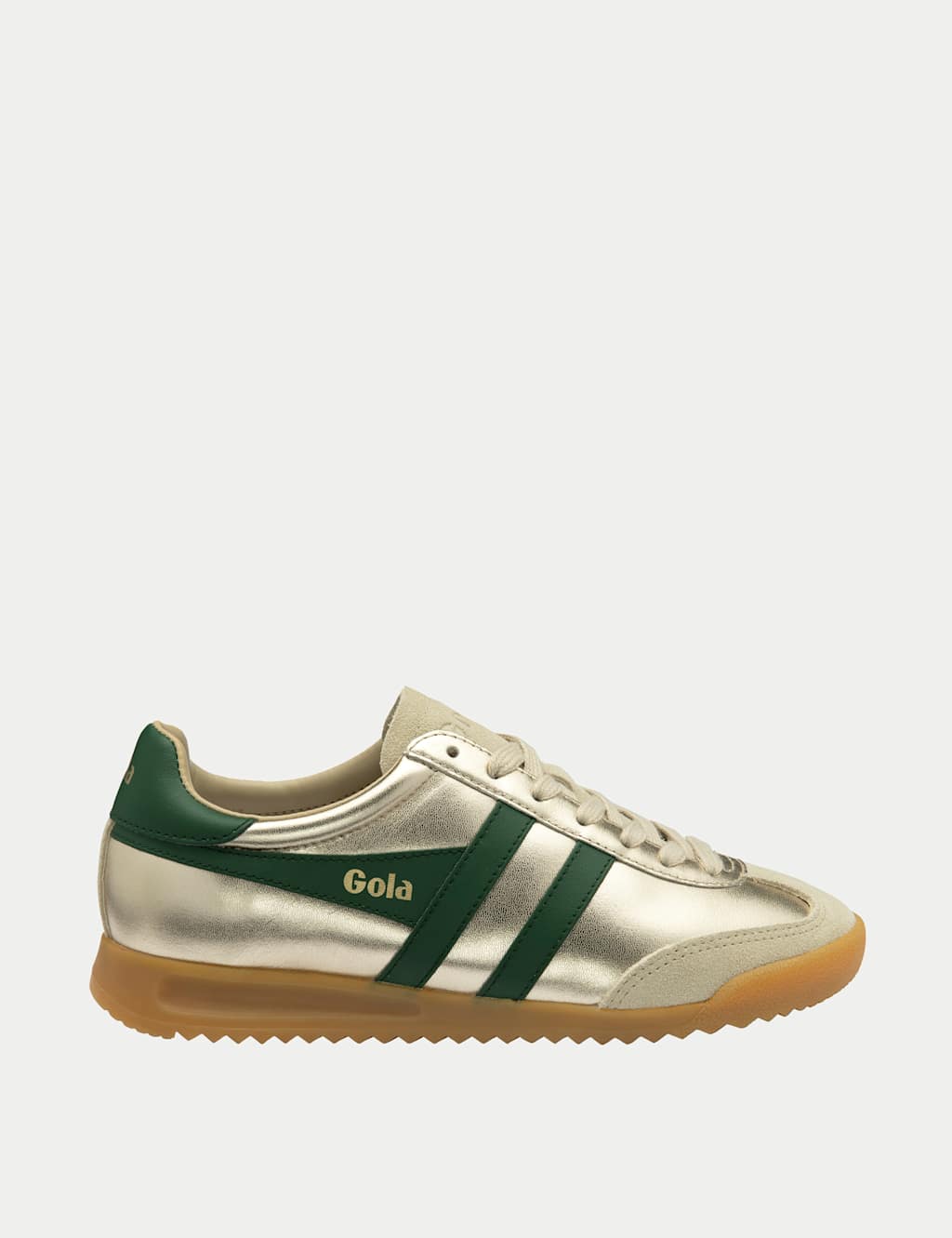 Gola Women's Torpedo Glimmer Leather Metallic Trainers - 6 - Gold, Gold