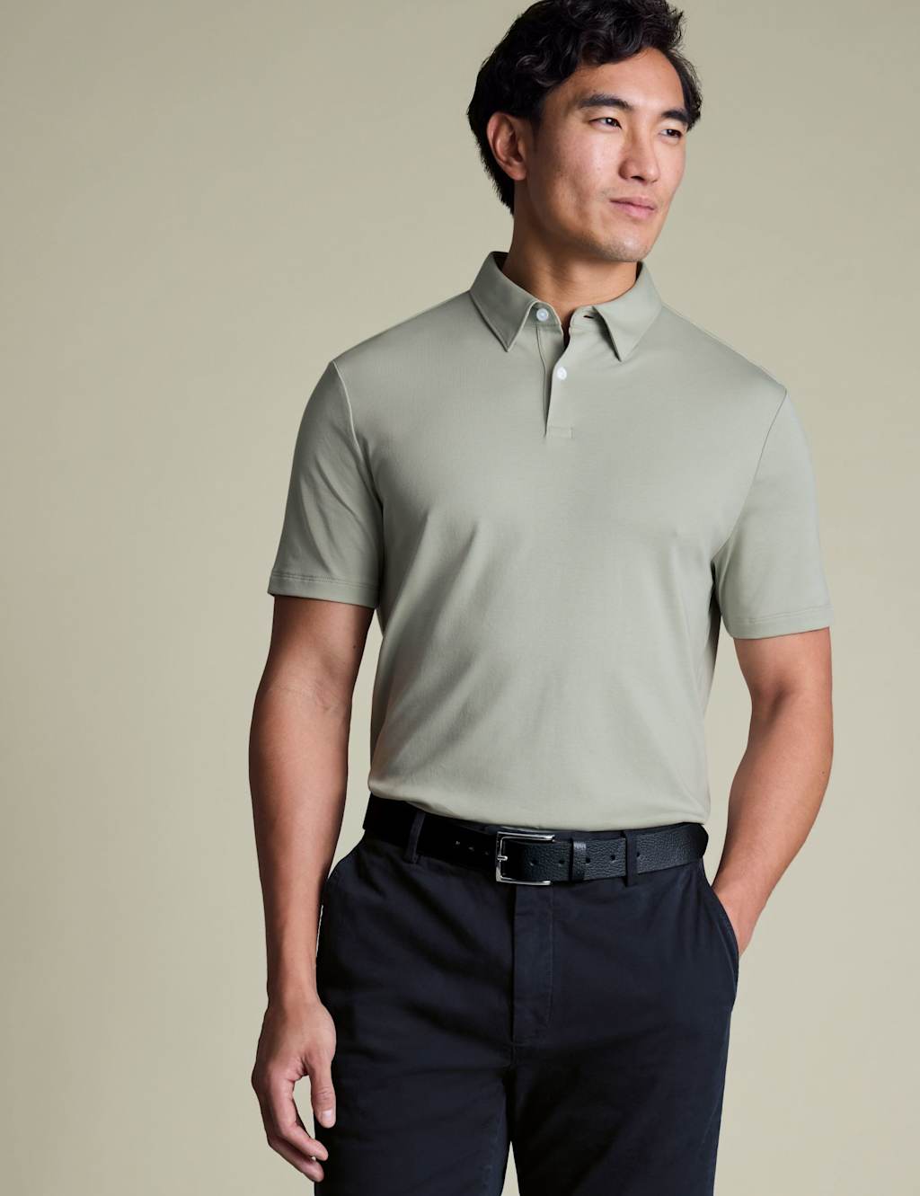Charles Tyrwhitt Men's Pure Cotton Polo Shirt - XL - Grey - Available at M&S