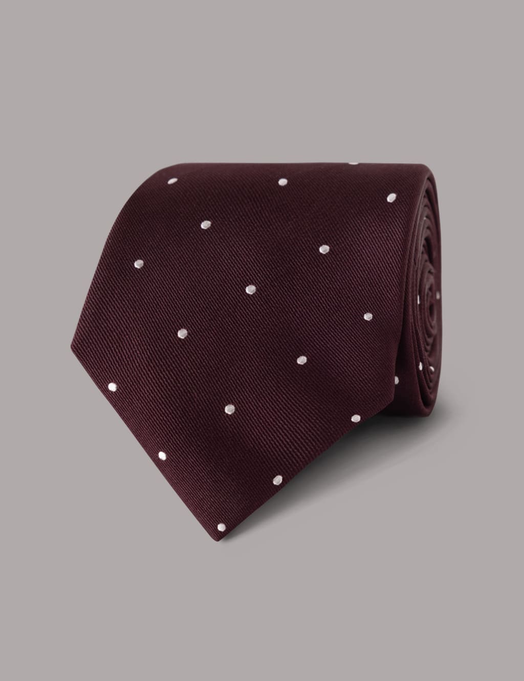 Polka Dot Pure Silk Tie