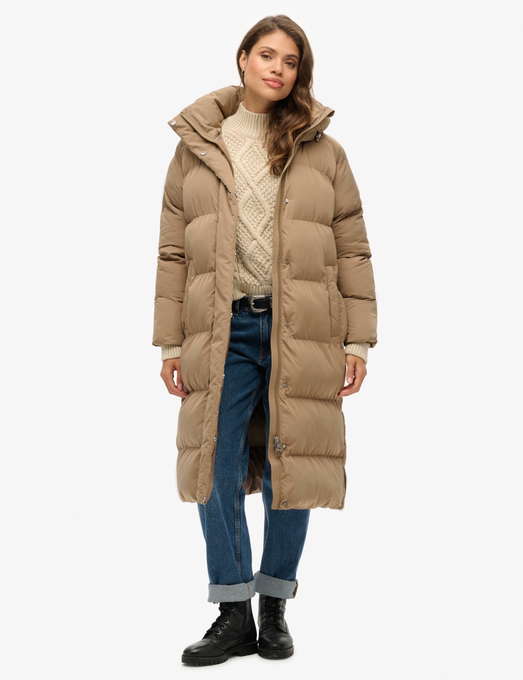 Padded Hooded Oversized Longline Puffer Jacket