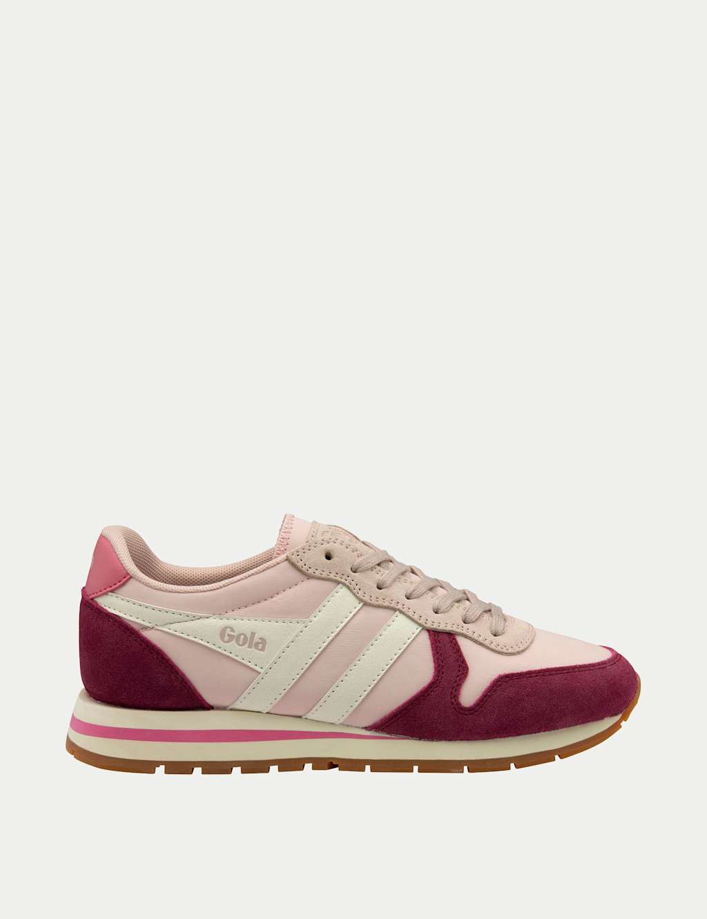 Gola Women's Daytona Blaze Metallic Trainers - 3 - Dusky Rose - Available at M&S