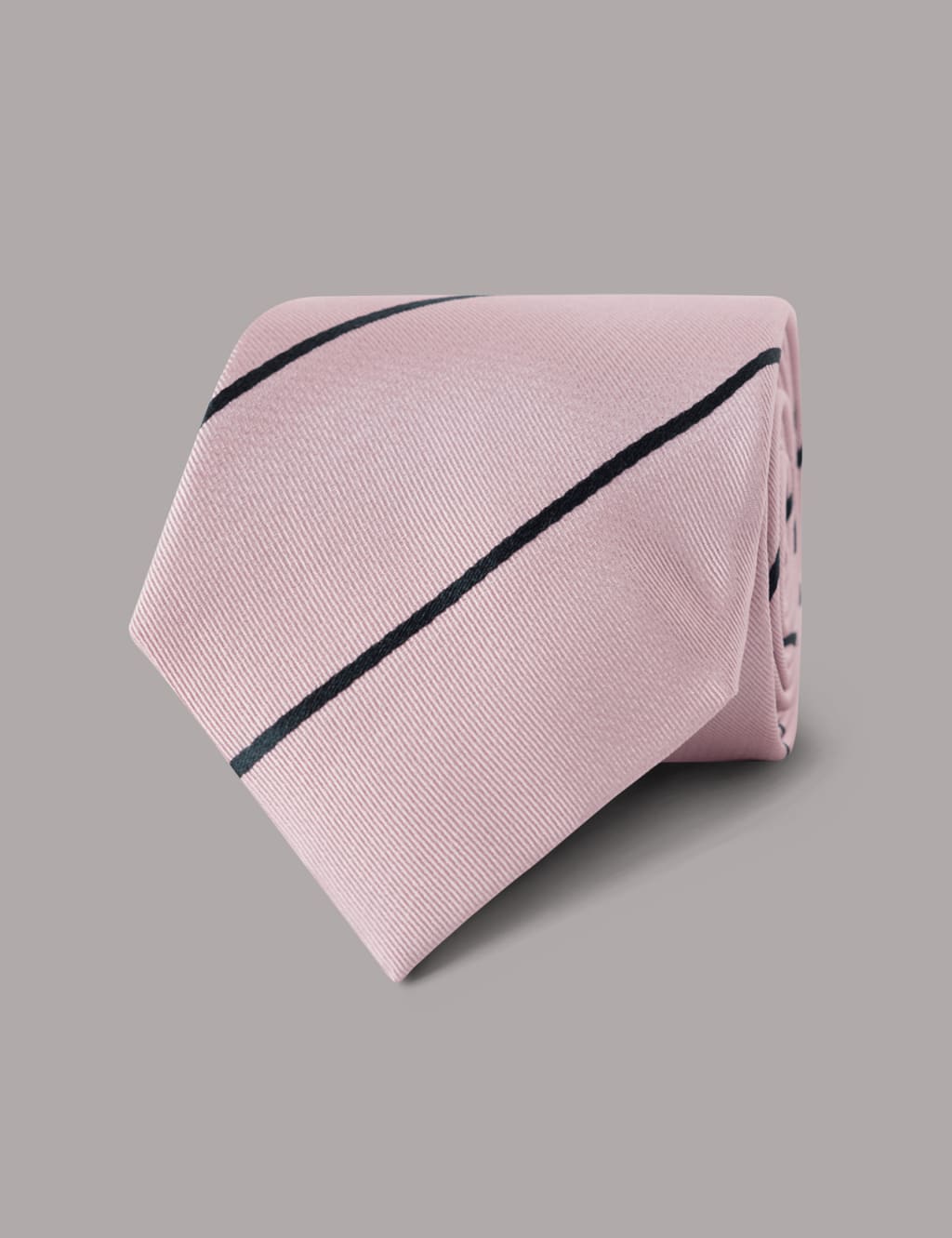 Striped Pure Silk Tie