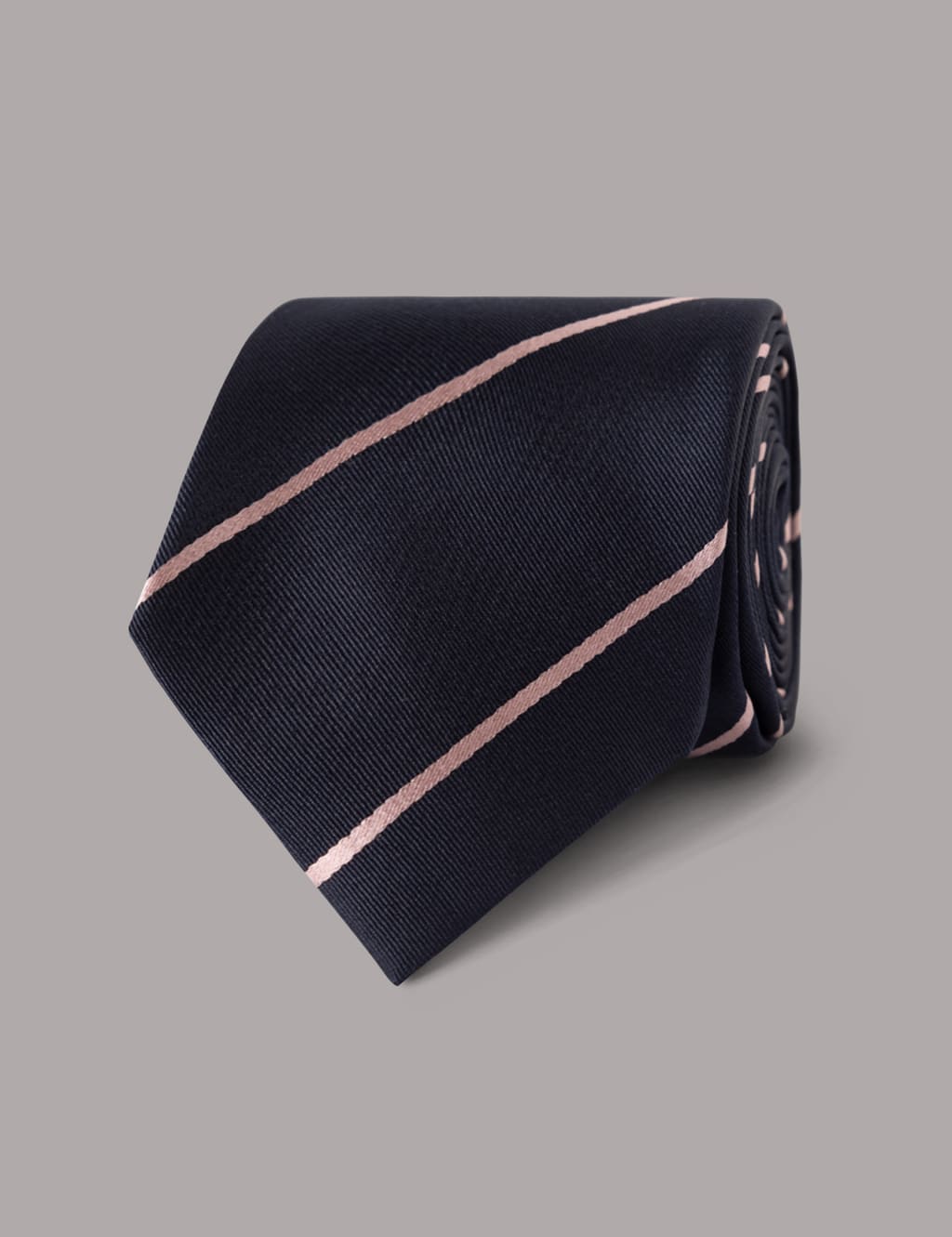 Striped Pure Silk Tie