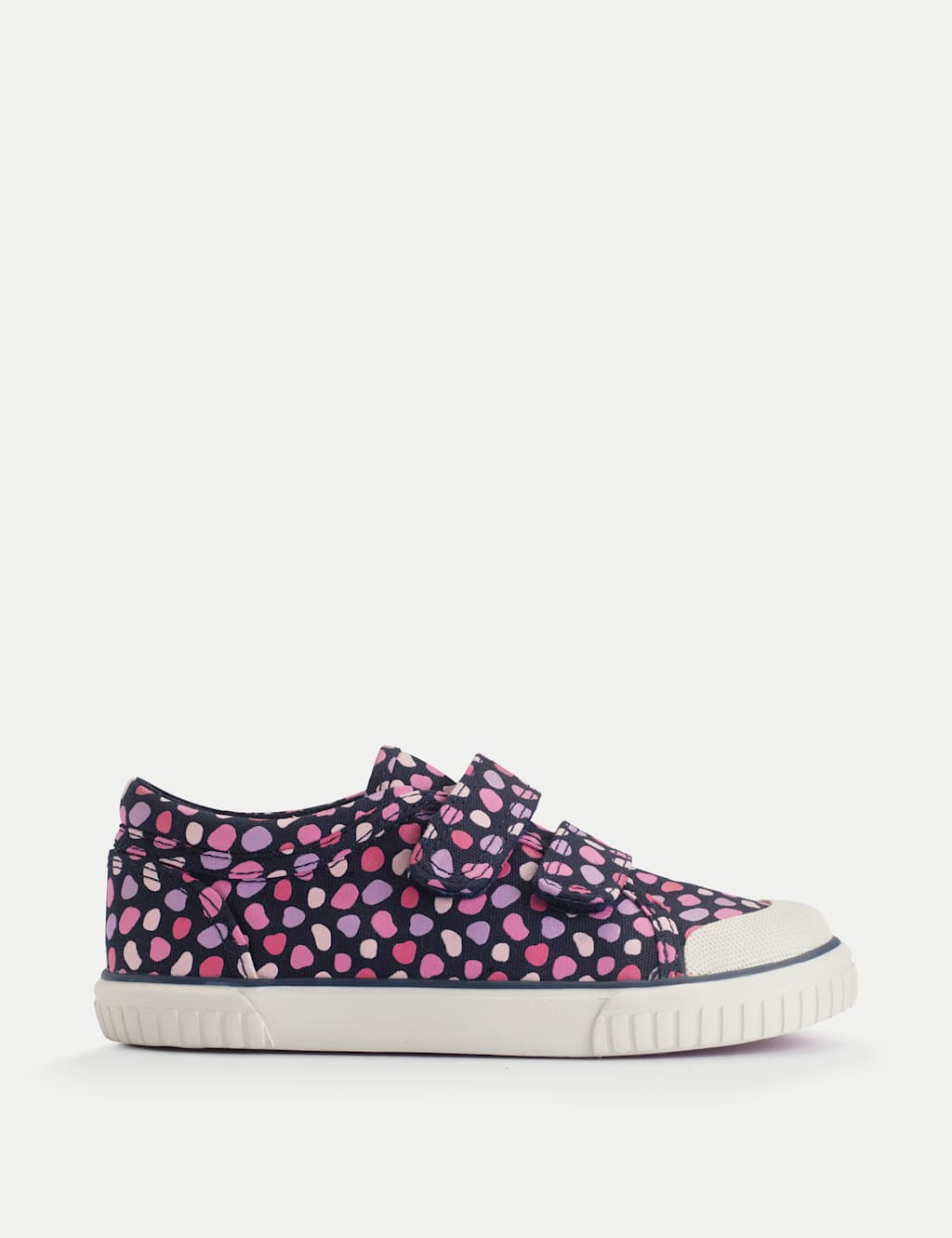 Kids' Splash Print Canvas Riptape Trainers (6 Small - 3 Large)