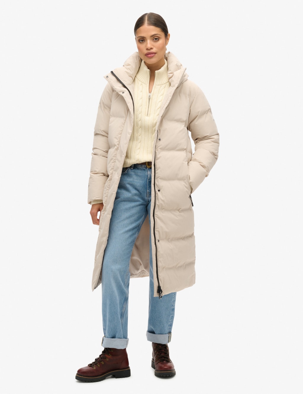 Hooded Longline Puffer Coat