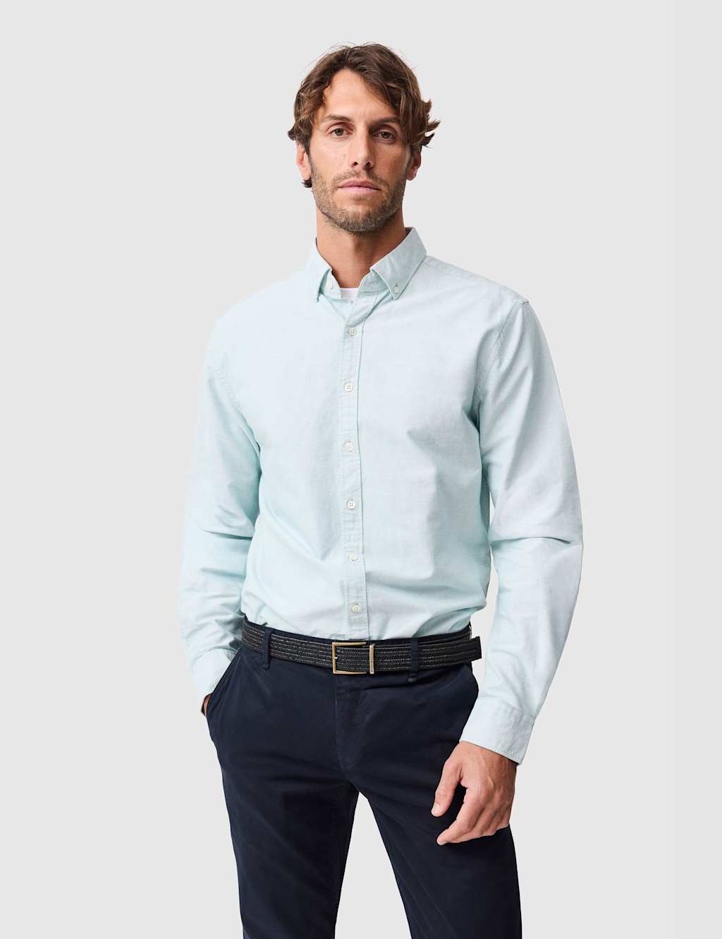 Rodd & Gunn Men's Pure Cotton Oxford Shirt - M - Green - Available at M&S
