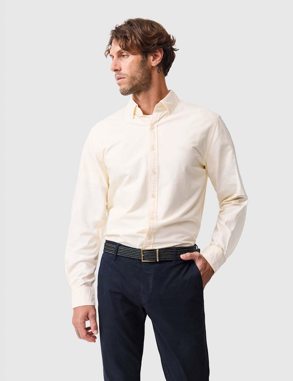 Rodd & Gunn Men's Pure Cotton Oxford Shirt - M - Lemon - Available at M&S
