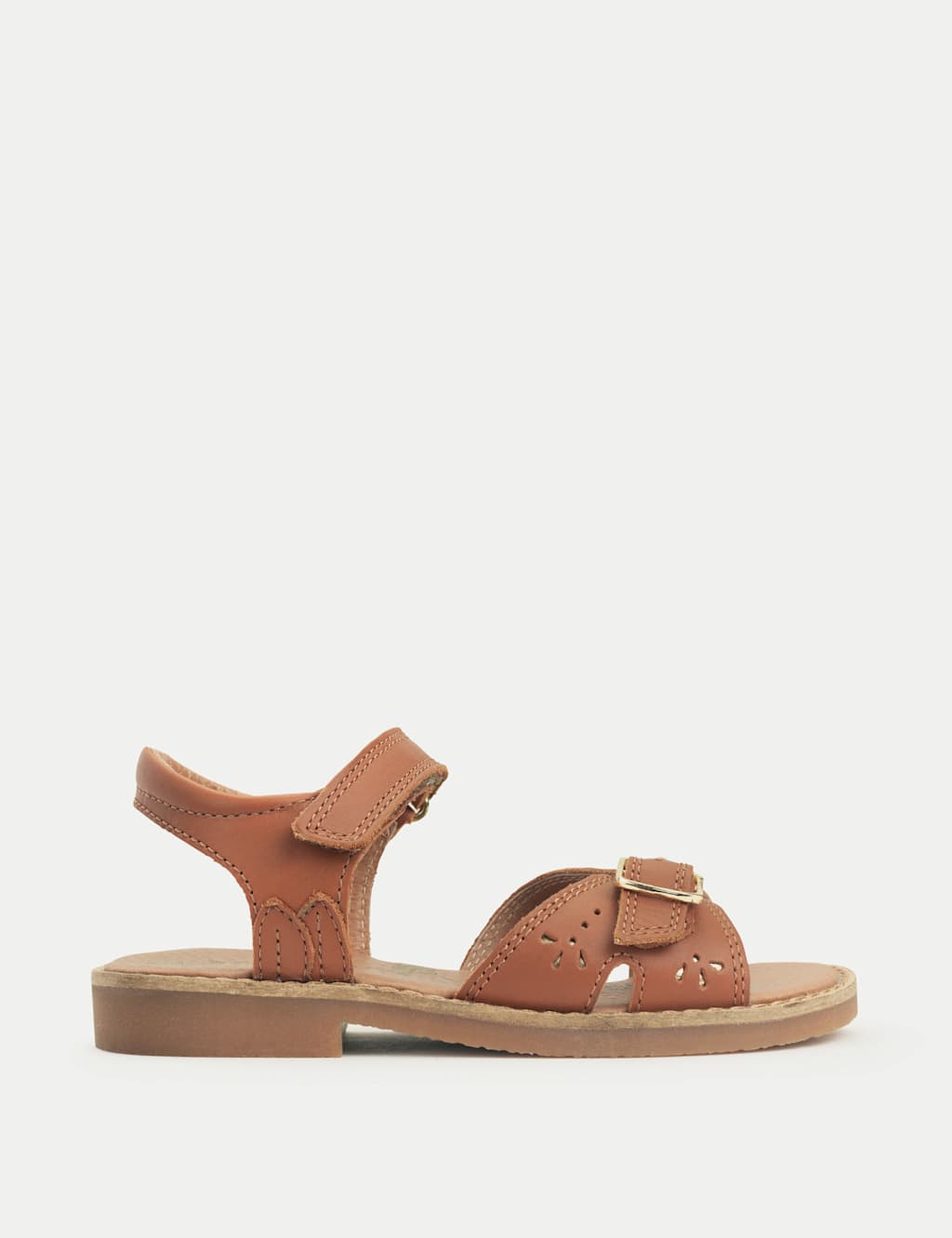 Kids' Schoolwear Leather Riptape Sandals (7 Small - 1½ Large)