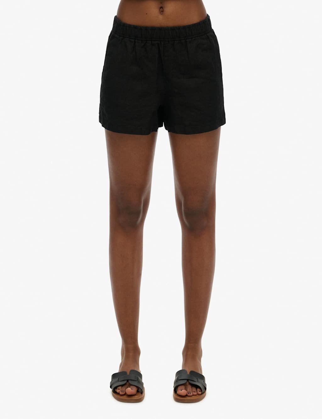 Pure Linen Elasticated Waist Shorts