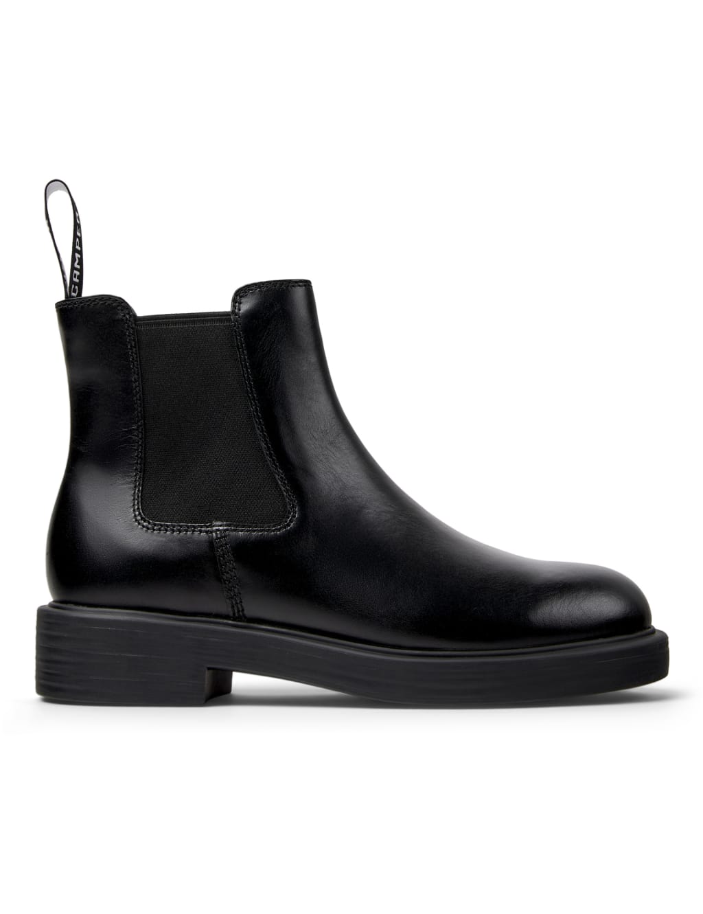 Leather Chelsea Block Heel Ankle Boots