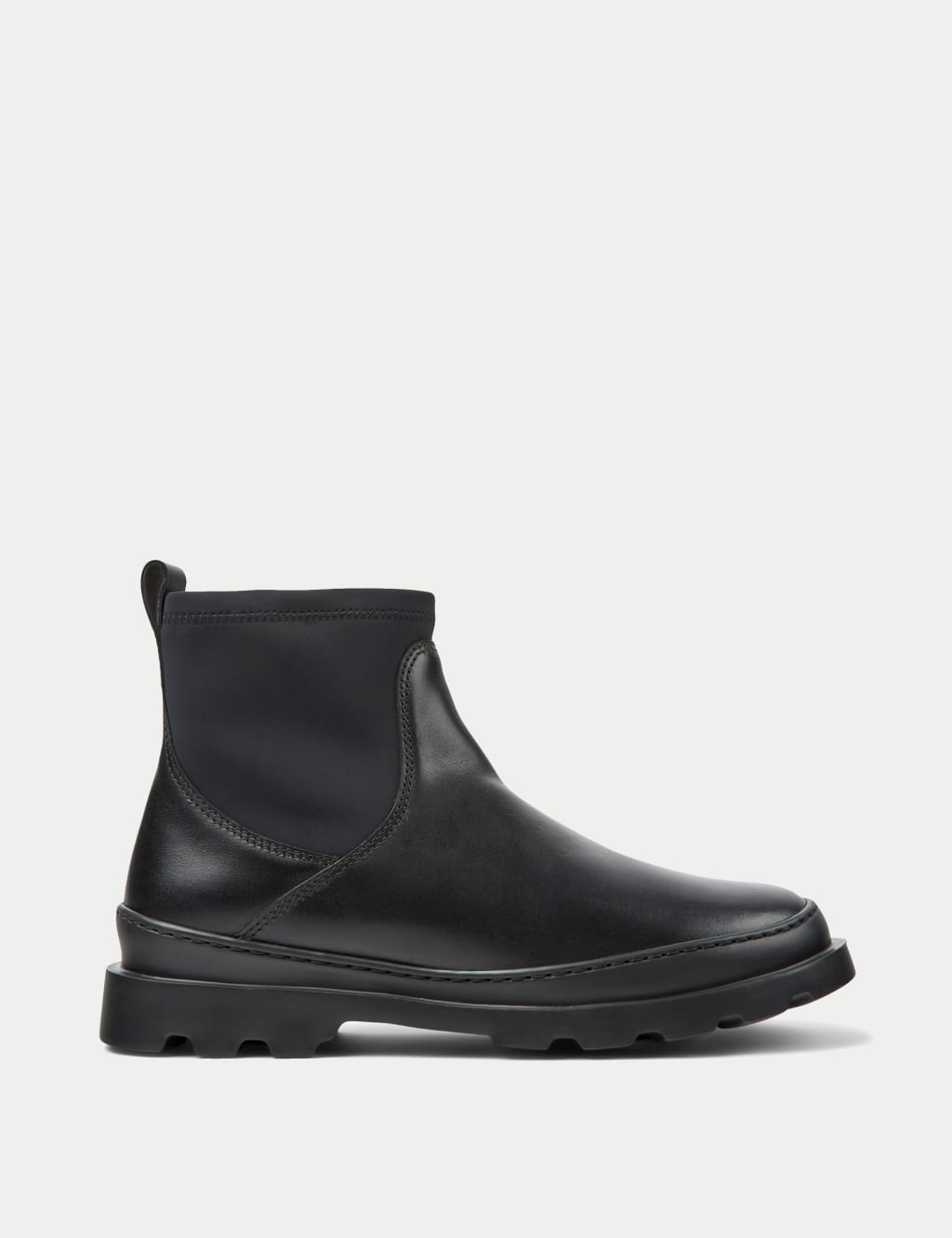 Leather Flat Ankle Boots
