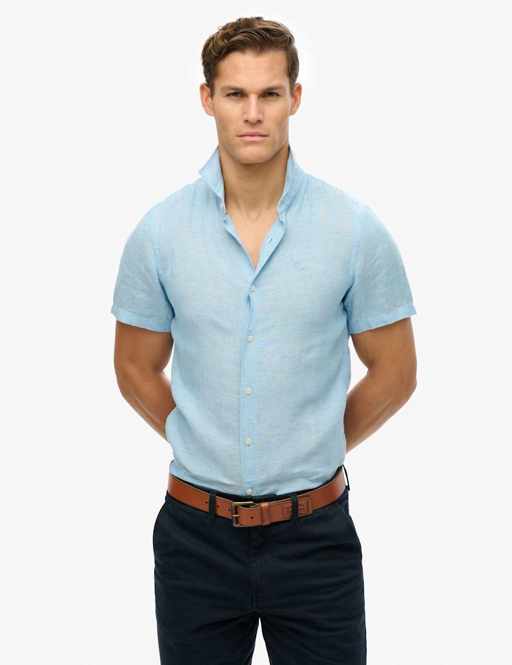 Relaxed Fit Pure Linen Embroidered Shirt
