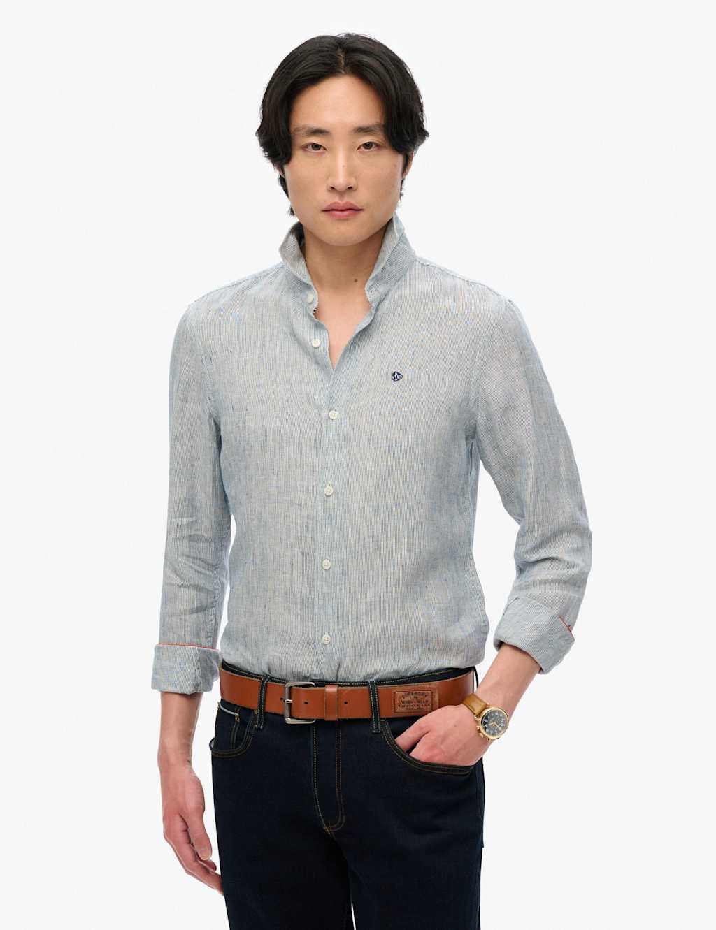 Relaxed Fit Pure Linen Striped Shirt