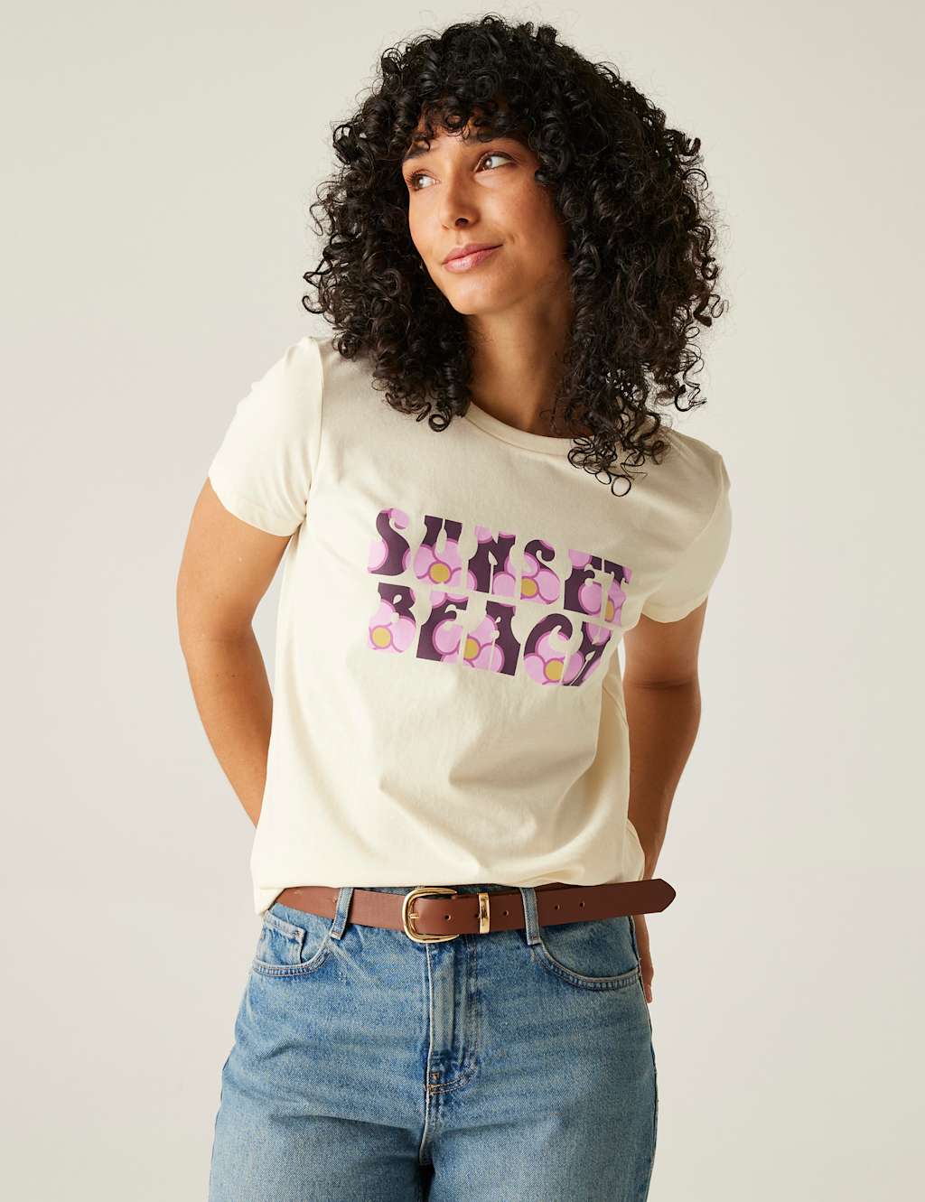 Orla Kiely Pure Cotton Slogan T-Shirt