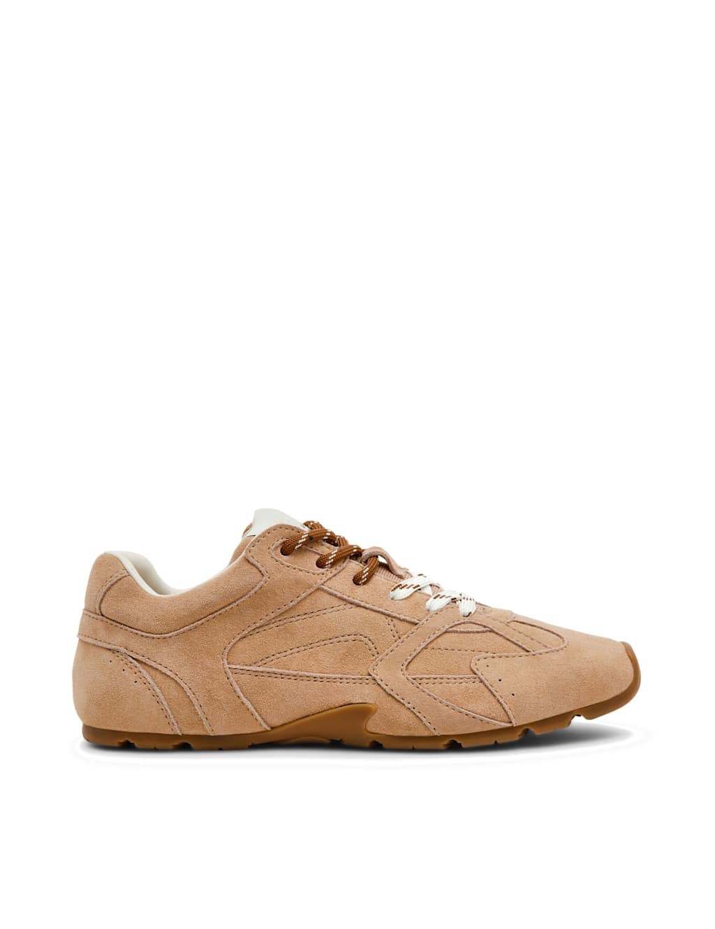 Steve Madden Women's Asiel Suede Trainers - 5 - Sand - Available at M&S