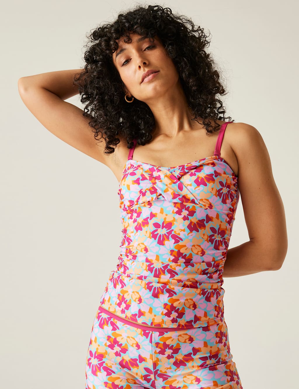 Aceana III Floral Bandeau Tankini Top