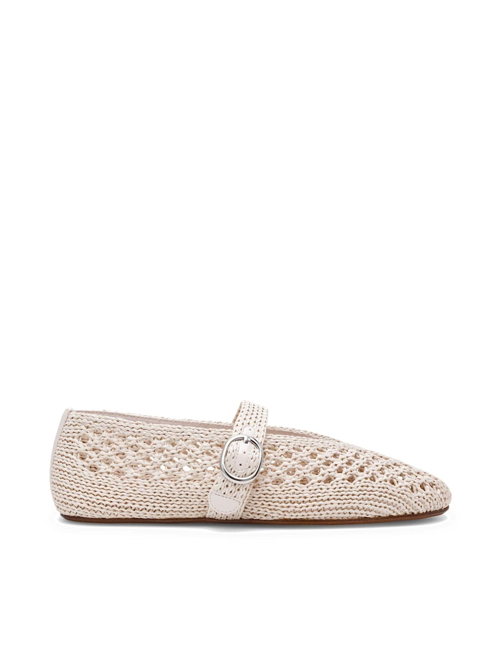 Steve Madden Women's Alara 001 Woven Buckle Flat Pumps - 7 - Natural - Available at M&S