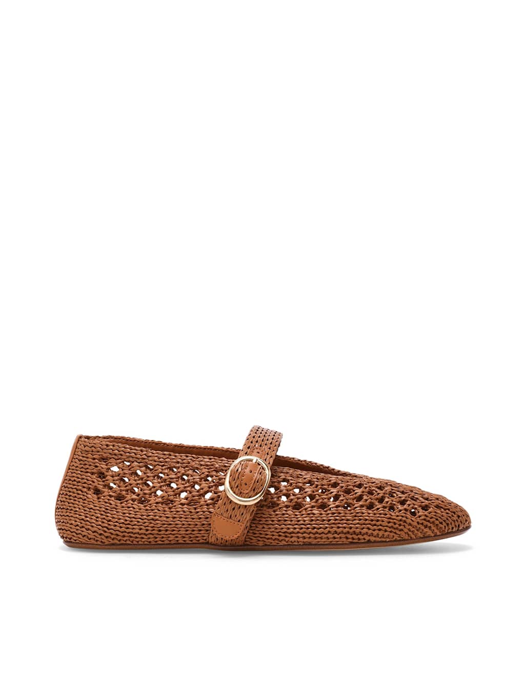 Steve Madden Women's Alara 001 Woven Buckle Flat Pumps - 5 - Tan - Available at M&S