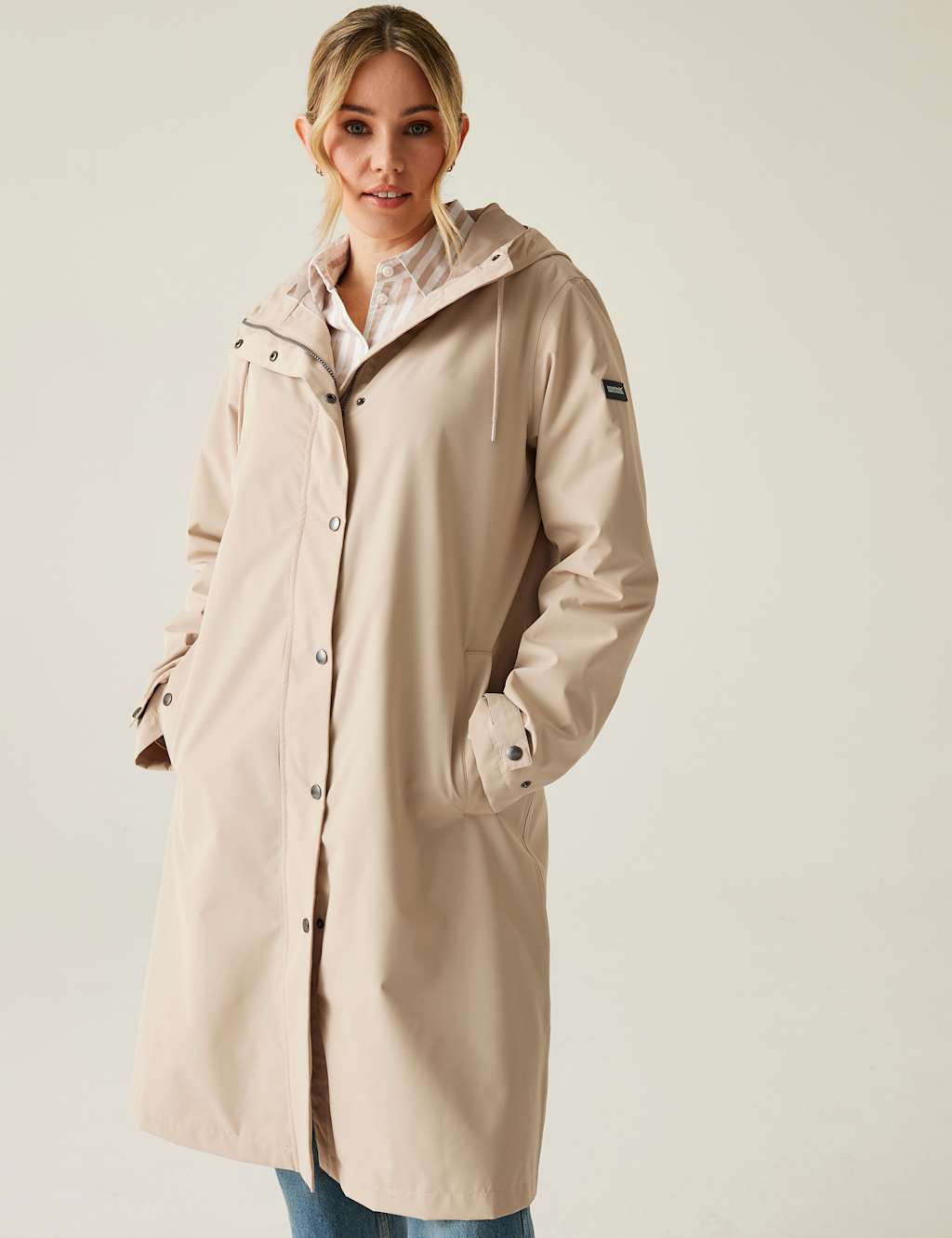 Reinna Waterproof Hooded Longline Raincoat