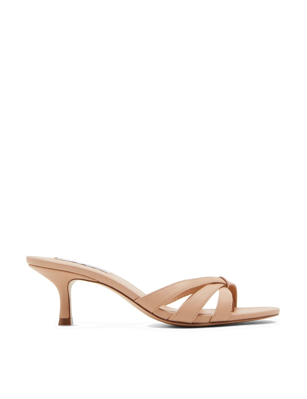 Steve Madden Women's Cary Leather Kitten Heel Mules - 8 - Tan - Available at M&S