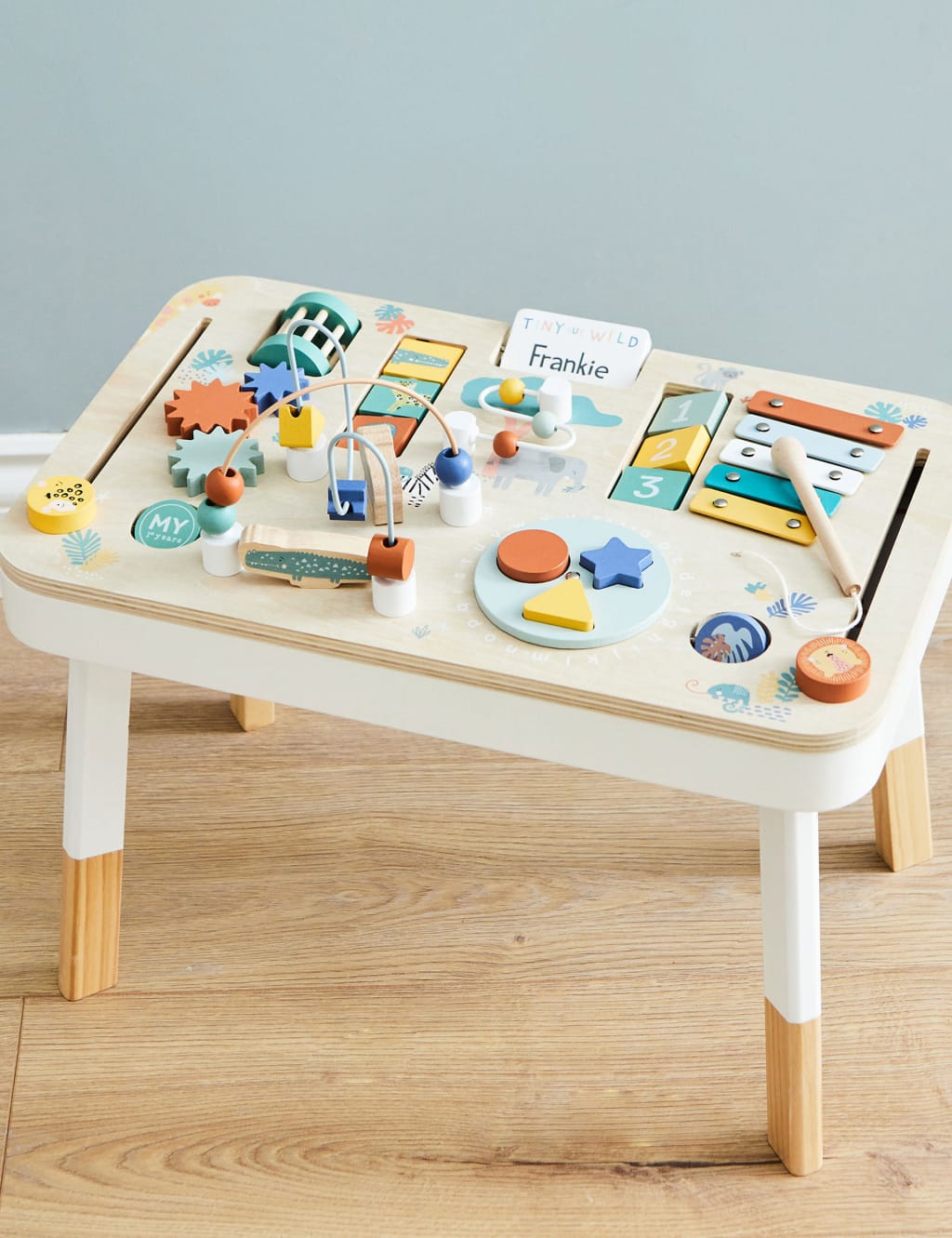 Personalised Wooden Safari Activity Table