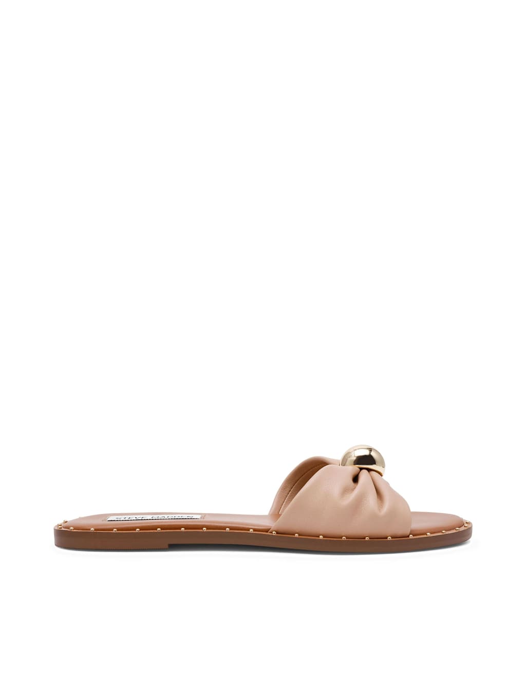 Steve Madden Women's Dipsy Leather Slip On Flat Sandals - 7 - Blush - Available at M&S