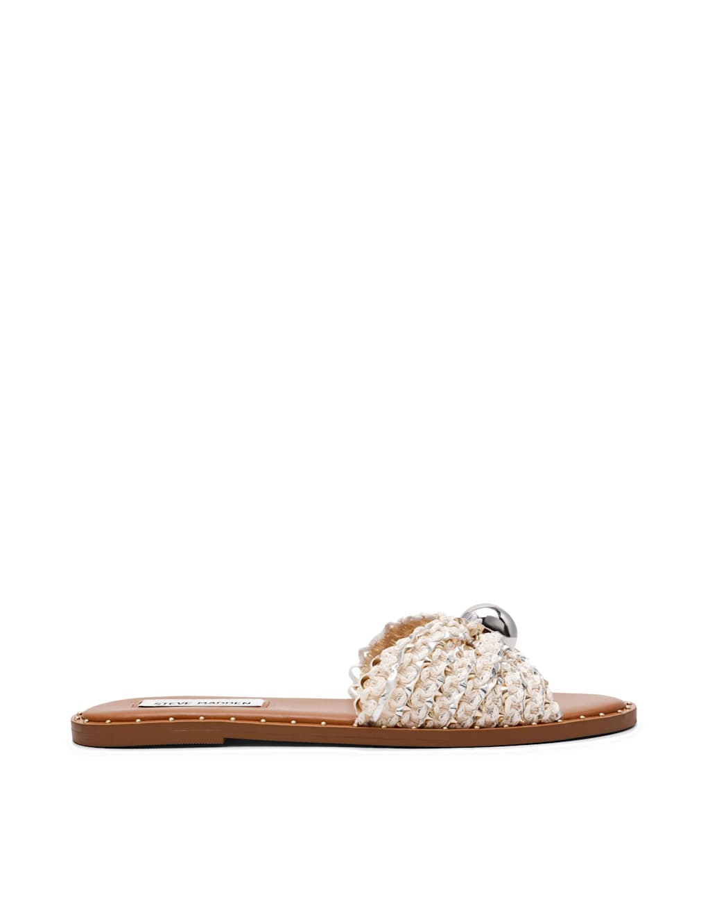 Steve Madden Women's Woven Sliders - 7 - Beige - Available at M&S
