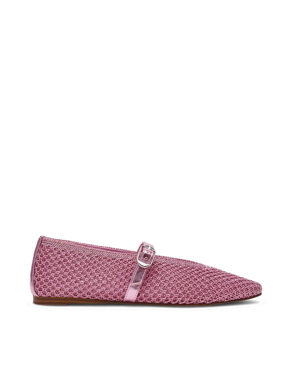 Steve Madden Women's Gayla Buckle Woven Flat Pumps - 7 - Pink - Available at M&S