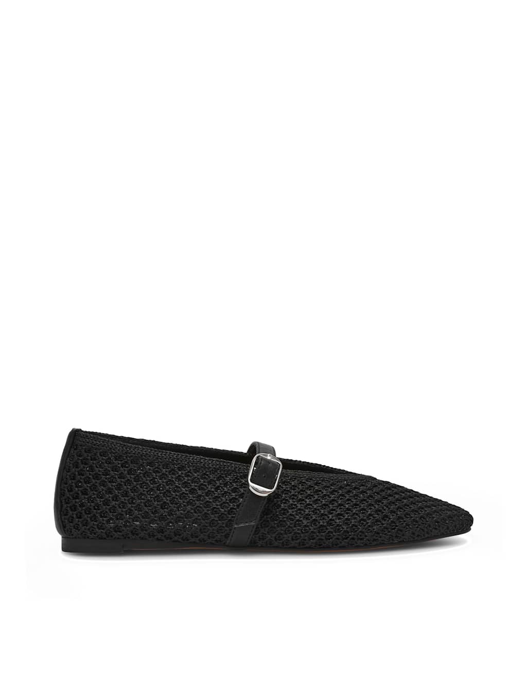 Steve Madden Women's Gayla Buckle Woven Flat Pumps - 7 - Black - Available at M&S