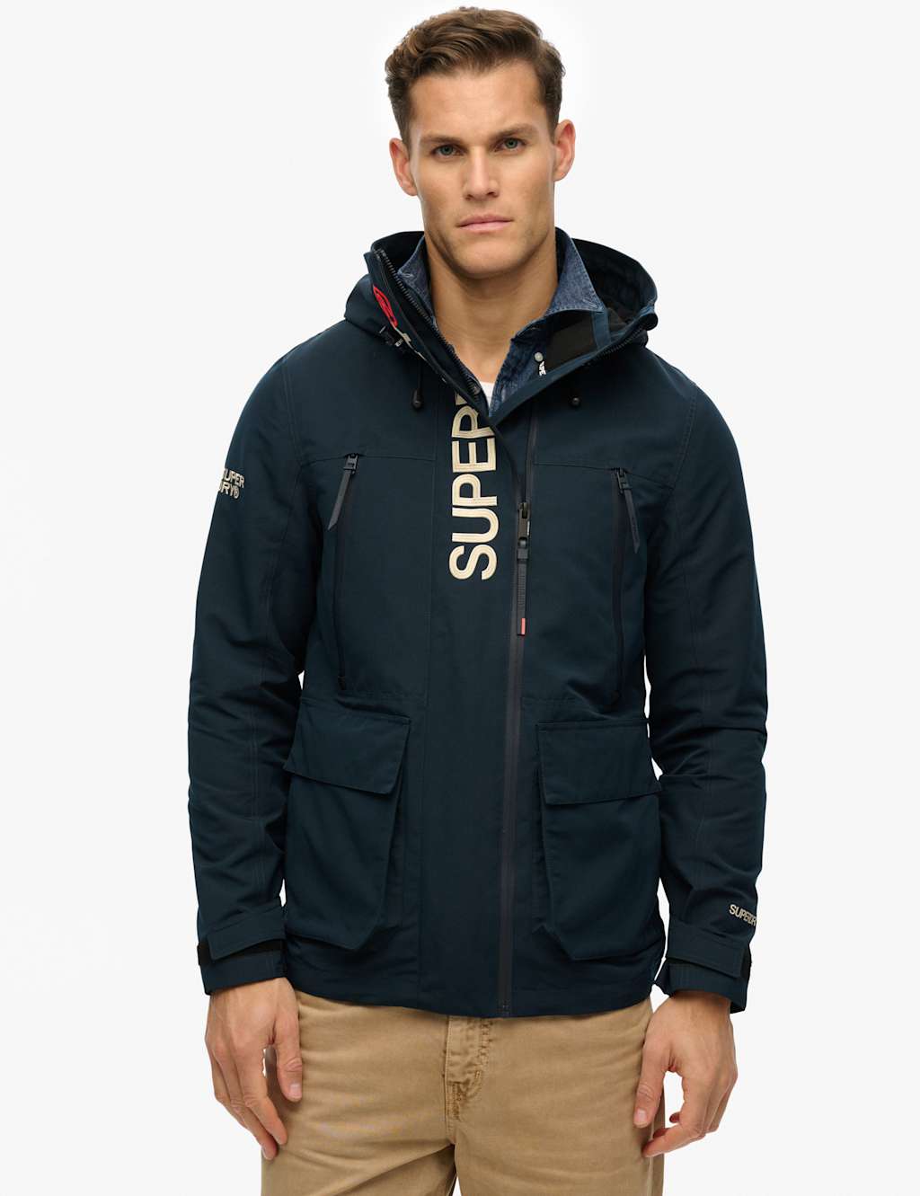 Superdry & Co Men's Embroidered Hooded Ultimate Windbreaker Coat - S - Navy - Available at M&S